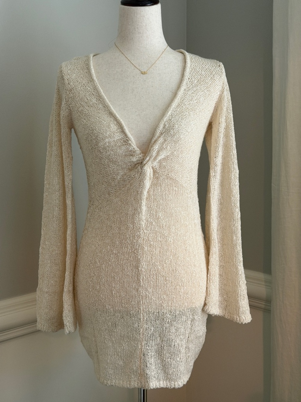 L Space Palisades Knit Cover Up Mini Dress - Picture 3 of 4